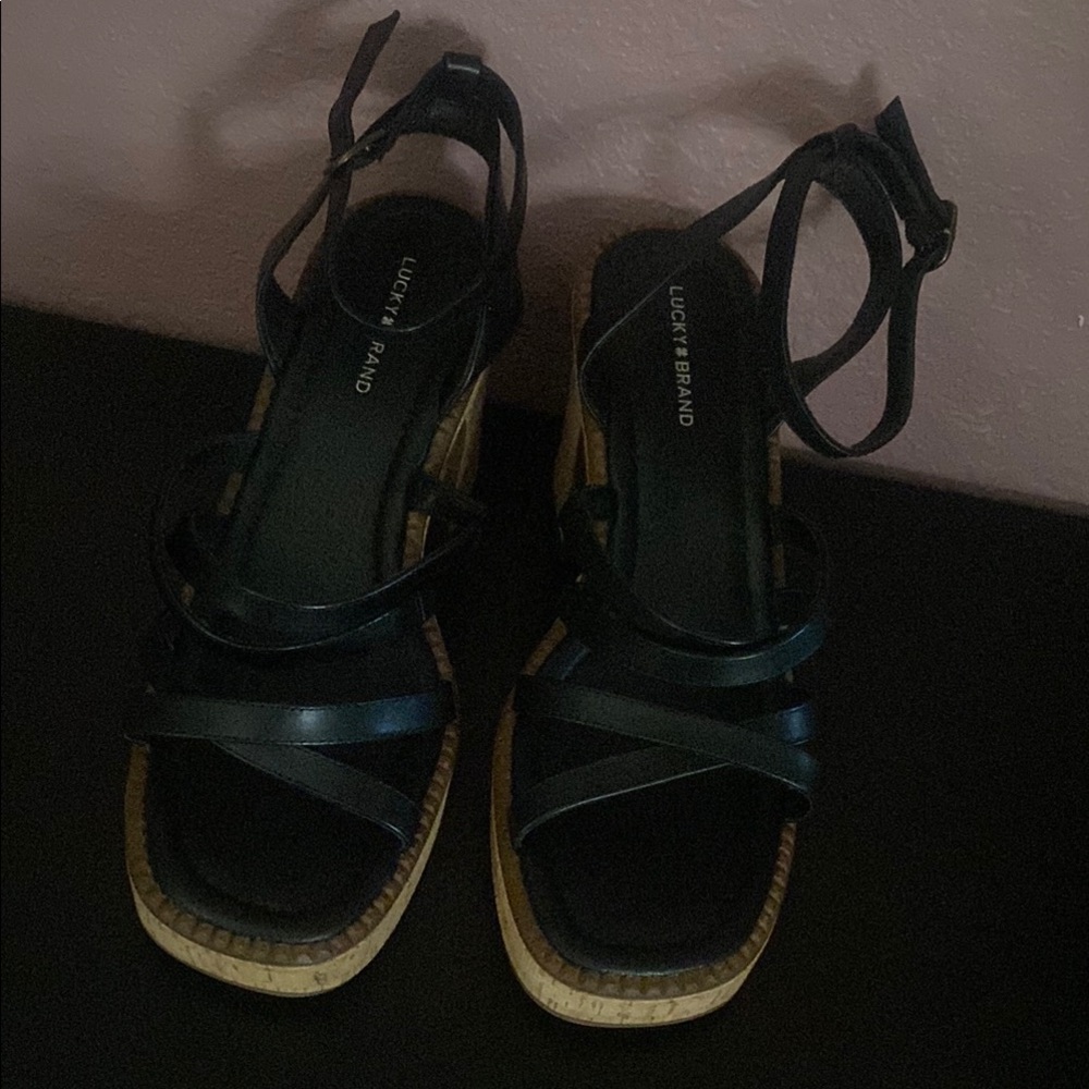 Lucky Brand Black Strappy Sandals